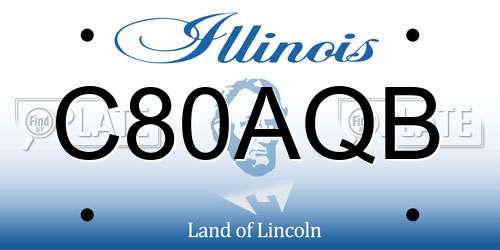 C80AQB Illinois License Plate