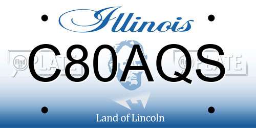 C80AQS Illinois License Plate