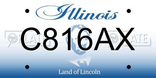 C816AX Illinois License Plate