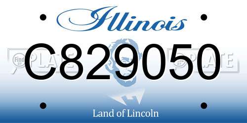 C829050 Illinois License Plate