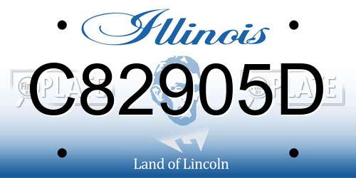 C82905D Illinois License Plate