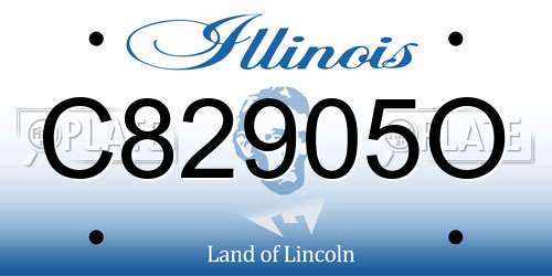 C82905O Illinois License Plate