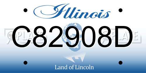 C82908D Illinois License Plate