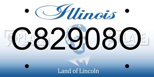 C82908O Illinois License Plate
