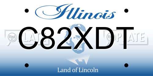 C82XDT Illinois License Plate