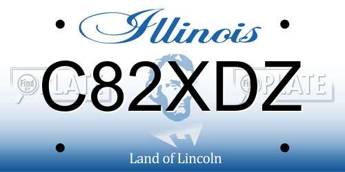 C82XDZ Illinois License Plate