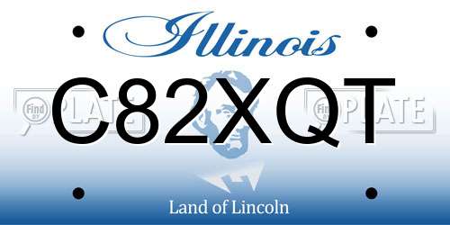 C82XQT Illinois License Plate