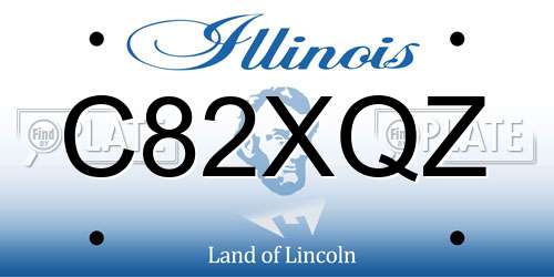 C82XQZ Illinois License Plate