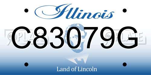 C83079G Illinois License Plate
