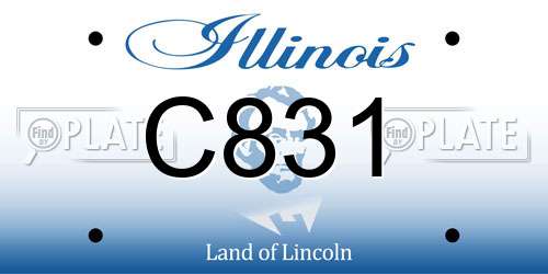 C831 Illinois License Plate