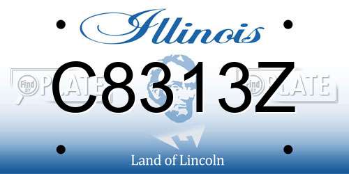C8313Z Illinois License Plate