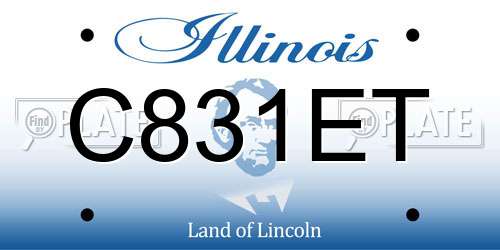 C831ET Illinois License Plate