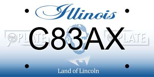 C83AX Illinois License Plate