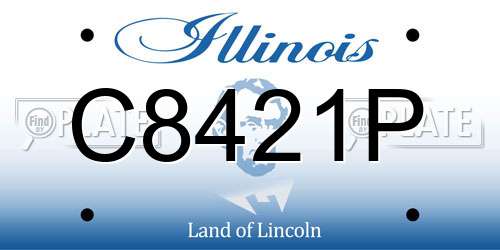C8421P Illinois License Plate
