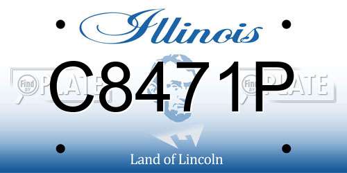 C8471P Illinois License Plate