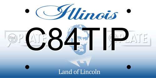 C84TIP Illinois License Plate
