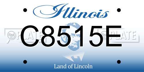 C8515E Illinois License Plate