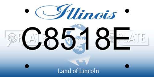 C8518E Illinois License Plate