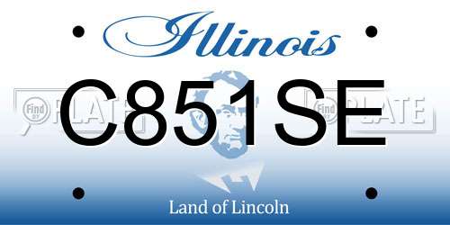 C851SE Illinois License Plate