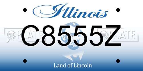 C8555Z Illinois License Plate