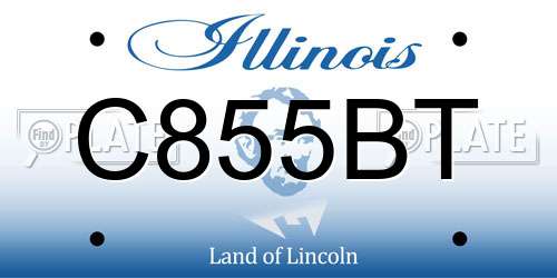 C855BT Illinois License Plate