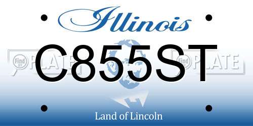 C855ST Illinois License Plate