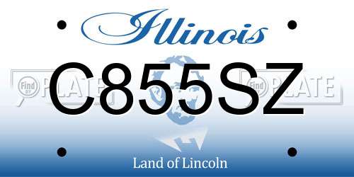 C855SZ Illinois License Plate