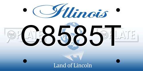 C8585T Illinois License Plate