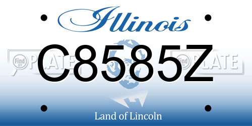 C8585Z Illinois License Plate