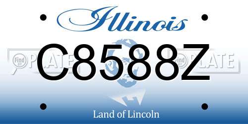 C8588Z Illinois License Plate
