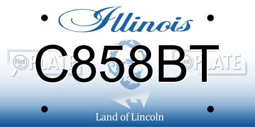 C858BT Illinois License Plate