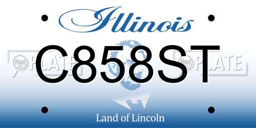 C858ST Illinois License Plate