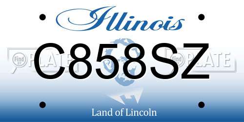 C858SZ Illinois License Plate
