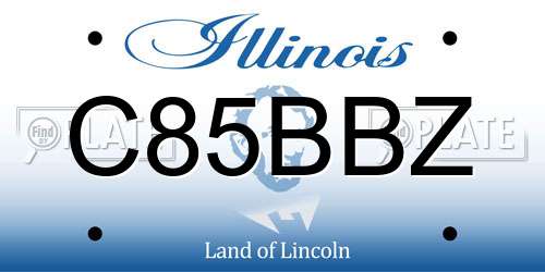 C85BBZ Illinois License Plate