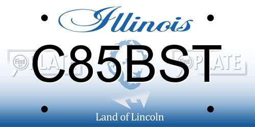 C85BST Illinois License Plate