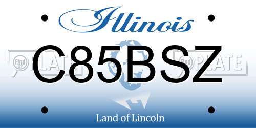 C85BSZ Illinois License Plate