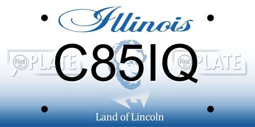C85IQ Illinois License Plate