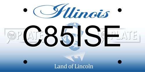 C85ISE Illinois License Plate