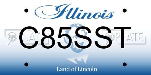 C85SST Illinois License Plate