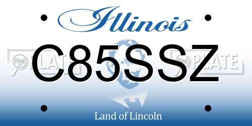 C85SSZ Illinois License Plate