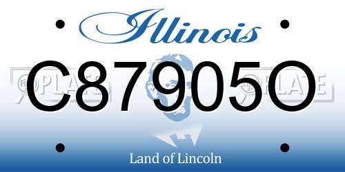 C87905O Illinois License Plate