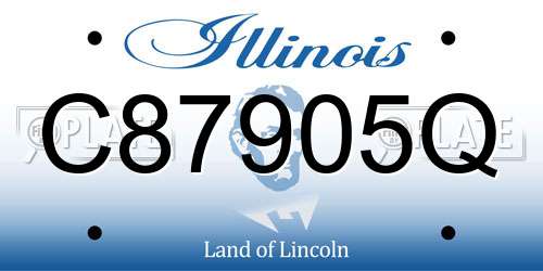 C87905Q Illinois License Plate