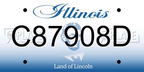 C87908D Illinois License Plate