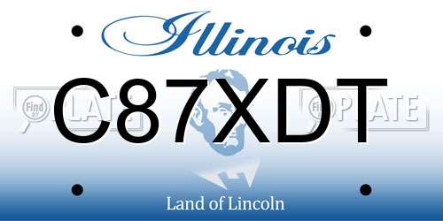 C87XDT Illinois License Plate