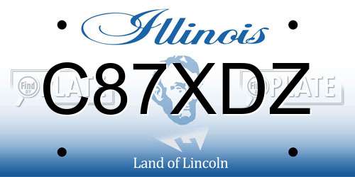 C87XDZ Illinois License Plate