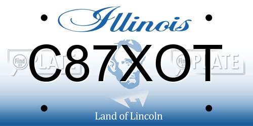 C87XOT Illinois License Plate