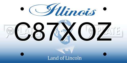 C87XOZ Illinois License Plate
