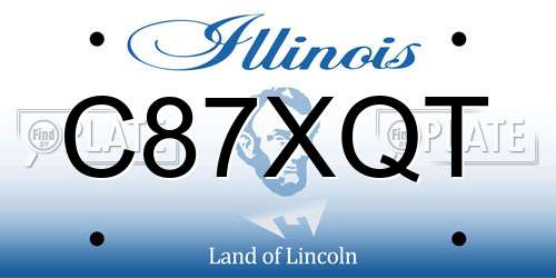 C87XQT Illinois License Plate