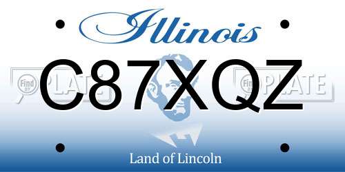 C87XQZ Illinois License Plate