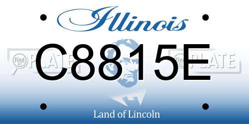 C8815E Illinois License Plate